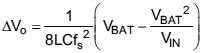 BQ24618 output C ripple voltage equation