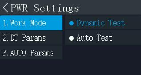 EL15 Power Supply Measurement Settings Interface