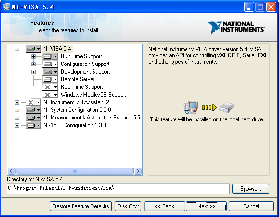 EasyWave NI VISA select packets