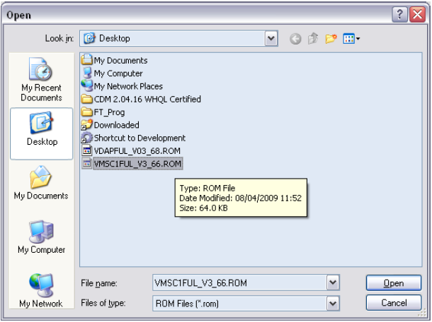 FT Prog Vinculum select ROM file fig46