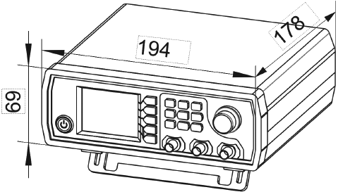JDS6600 dimensions