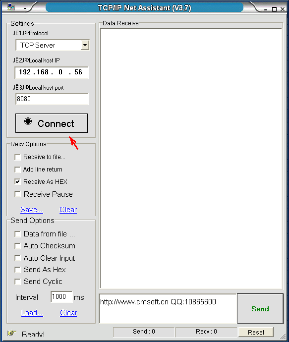 NetAssist create server