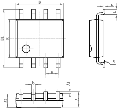 SL1051 package dimensions SOP8