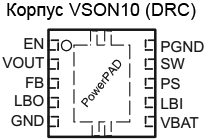 TPS6102x pinout