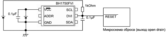 BH1750FVI application circuit example2b DVI