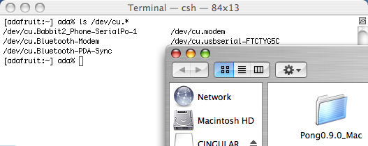 AVRDUDE Mac find adaptor