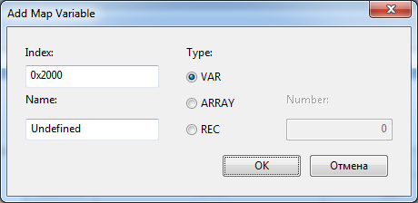 CanFestival objdictedit Add Map Variable