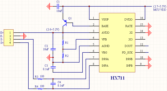 HX711 reference PCB board schematic fig04
