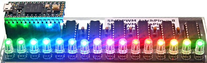 Teensy40 ShiftPWM controlling 16 RGB LEDs 74HCT595 fig11
