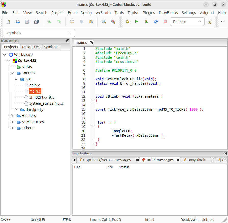 BluePill FreeRTOS CodeBlocks fig01