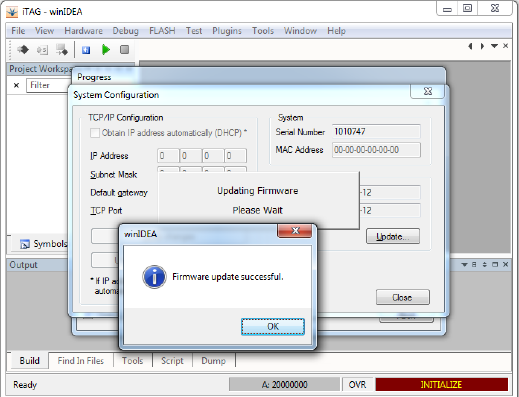 iTAG ZERO upload firmware step13