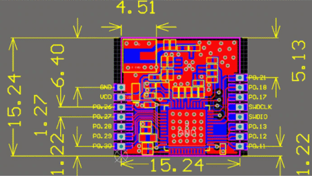 HOLYIOT 17024 module dimensions