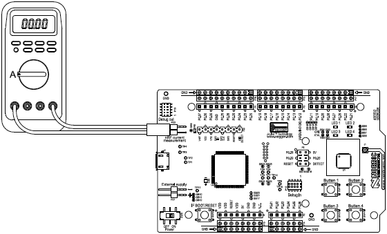nRF51 DK current measurement with ampere meter fig20