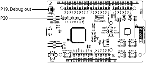 nRF51 DK debug output connector fig23