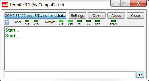 nRF5x Debug RTT UART output