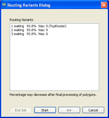 Список вариантов разводки (Routing Variants) Eagle Autorouter List of Routing Variants