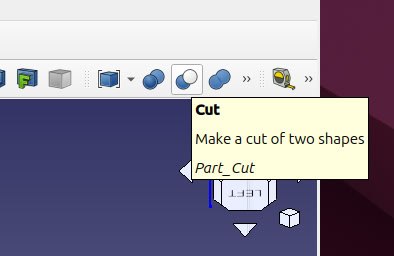 FreeCAD Cut tool