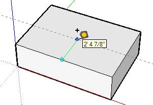 Sketch Up Tape Measure create guideline